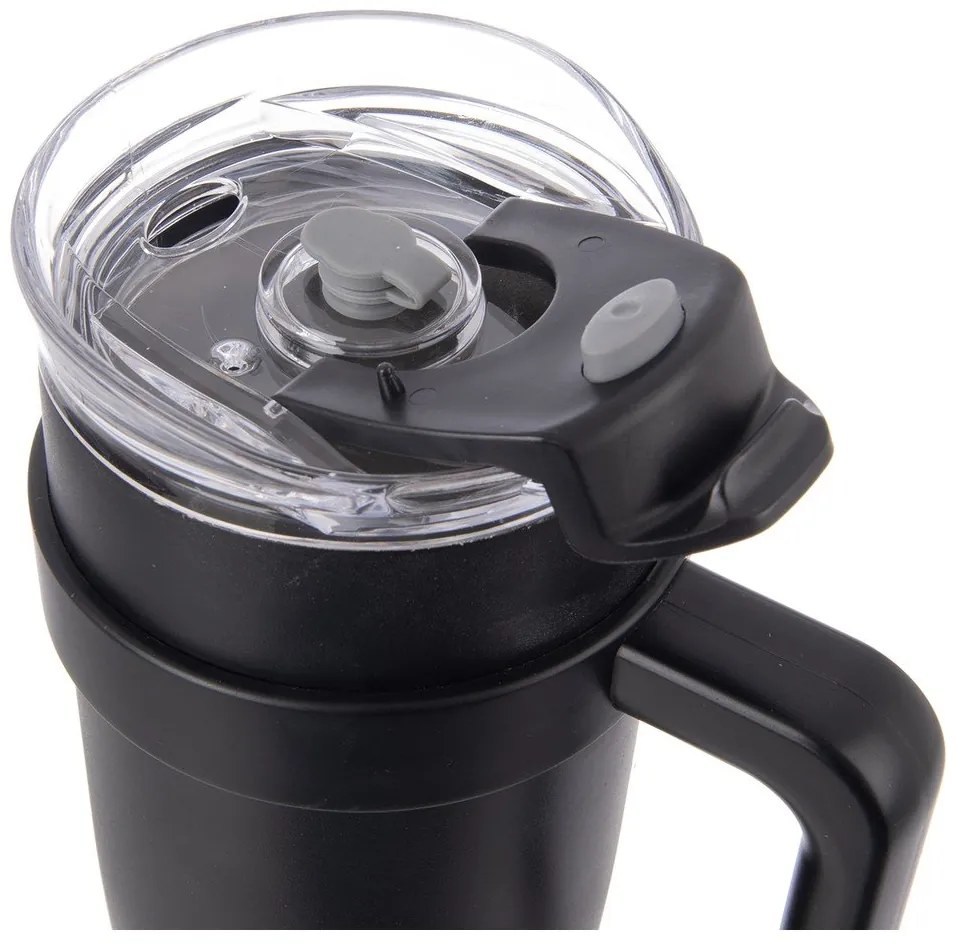 Fekete termobögre szívószállal 1,2 l Termo – Orion