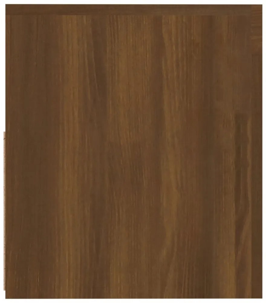 2 db barna tölgy színű éjjeliszekrény LED-ekkel 60x35x40 cm