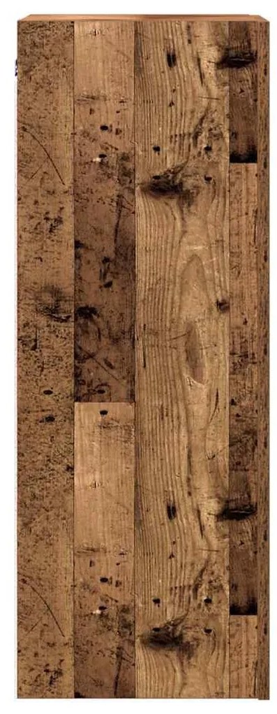 2 db antik fa színű szerelt fa TV-szekrény 30,5 x 30 x 90 cm