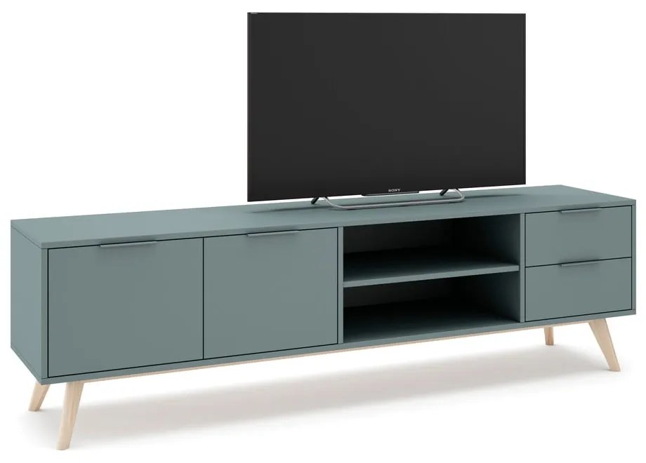 Szürkészöld TV-állvány 180x53x40 cm Pisco – Marckeric