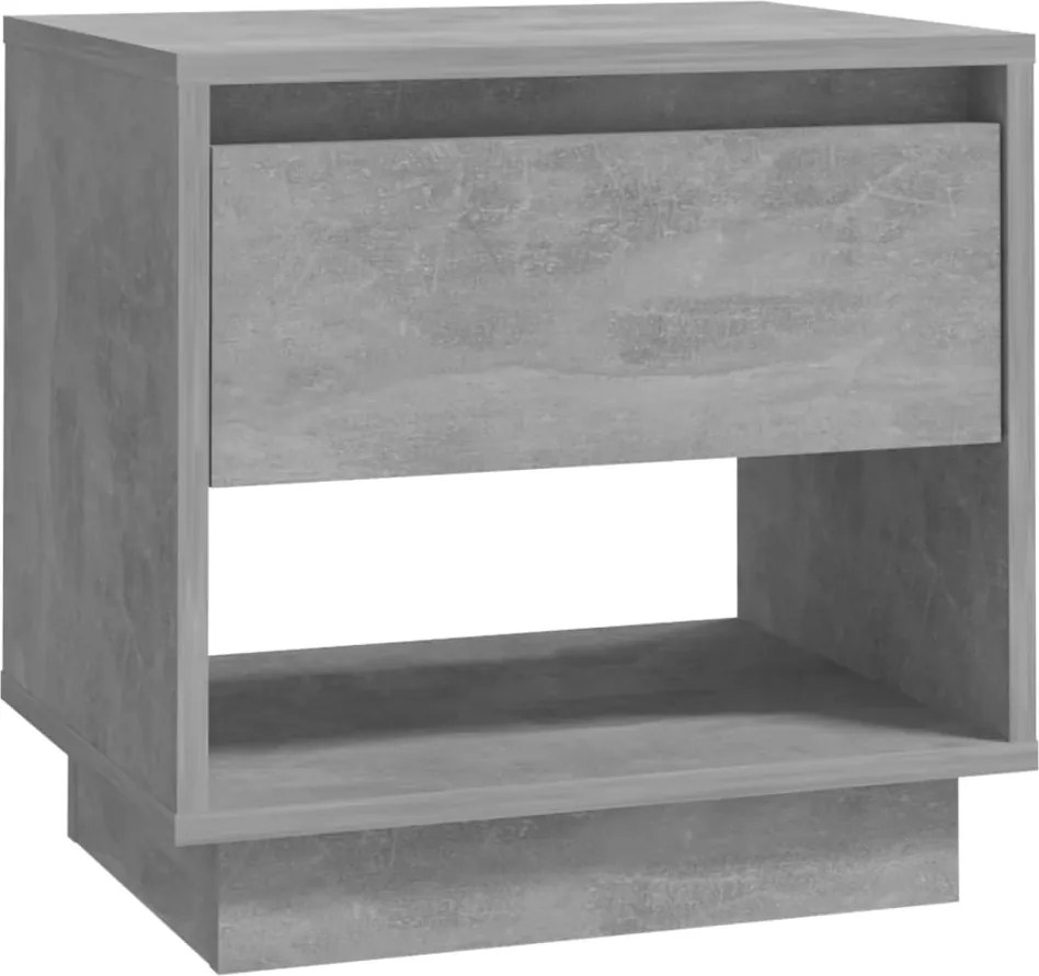 vidaXL betonszürke szerelt fa éjjeliszekrény 45x34x44 cm