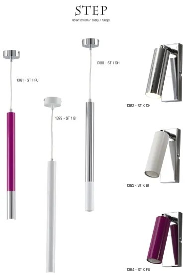 Jupiter 1382 - ST K BI - LED Fali lámpa STEP LED/4,3W/230V