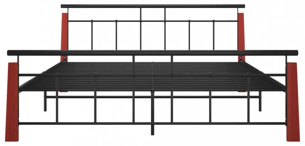 fém és tömör tölgyfa ágykeret 180 x 200 cm
