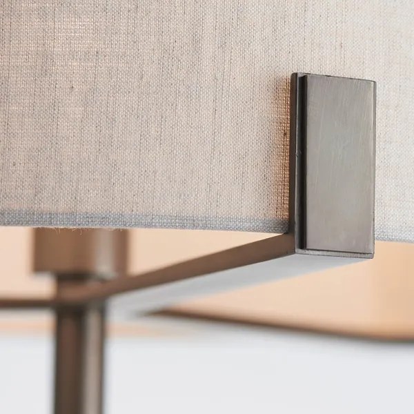 Endon 72634 - Állólámpa HAYFIELD 1xE27/40W/230V barna/szürke