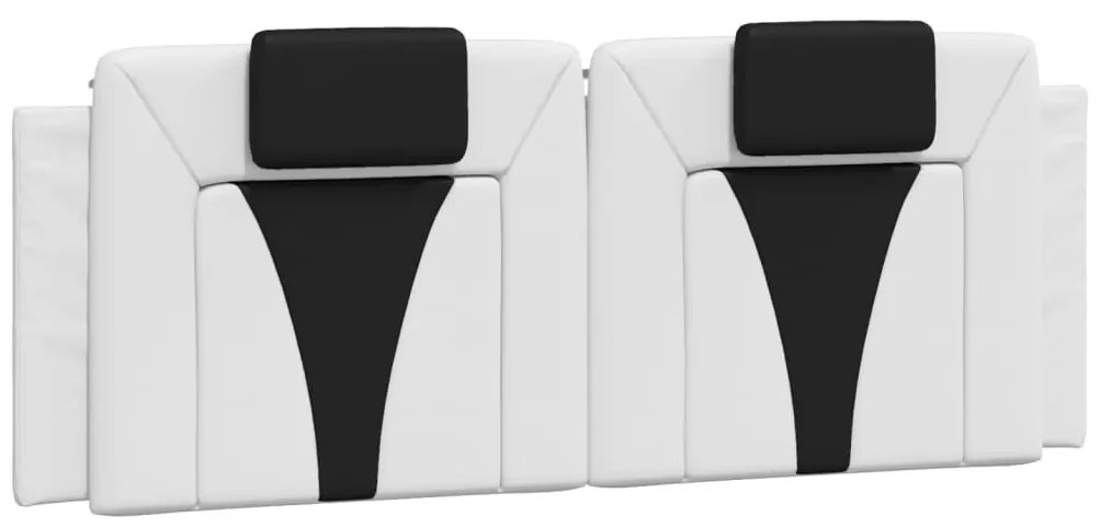 fehér és fekete műbőr ágykeret Viana matrac nélkül 140 x 200 cm