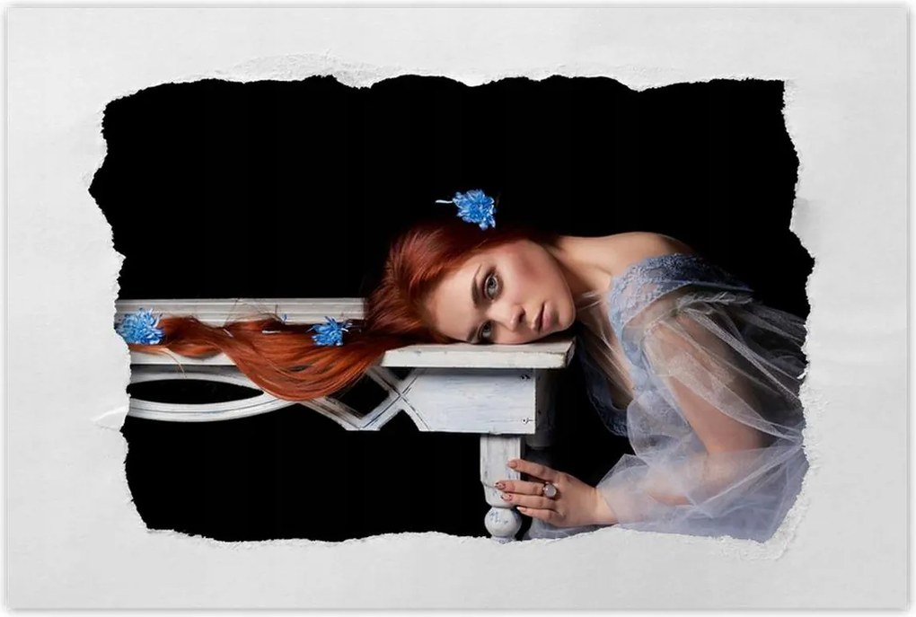 Poszter 60x40 Szűz hosszú hajjal