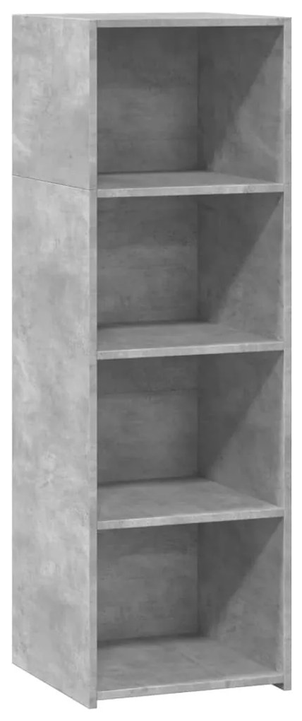 betonszürke szerelt fa magasszekrény 40 x 41 x 124 cm