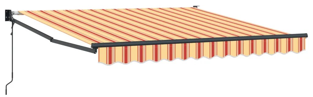 Automatikus Behúzható Napellenző Narancs és Sárga 350x250 cm