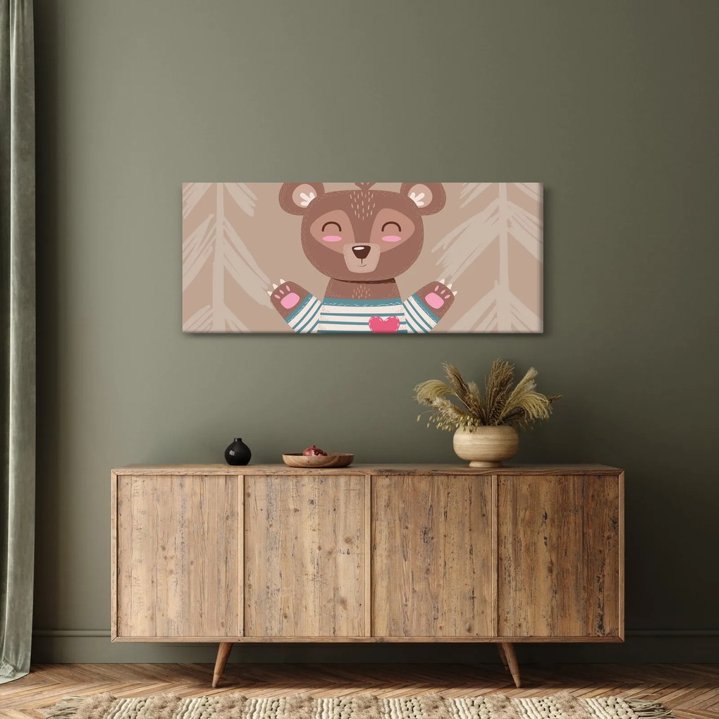 Kép - Mackó csíkos pólóban (120x50 cm)
