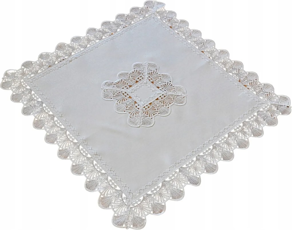 85x85-ös futófelület gipiurával elegáns hímzett abrosz gipiura 2018 szalvéta