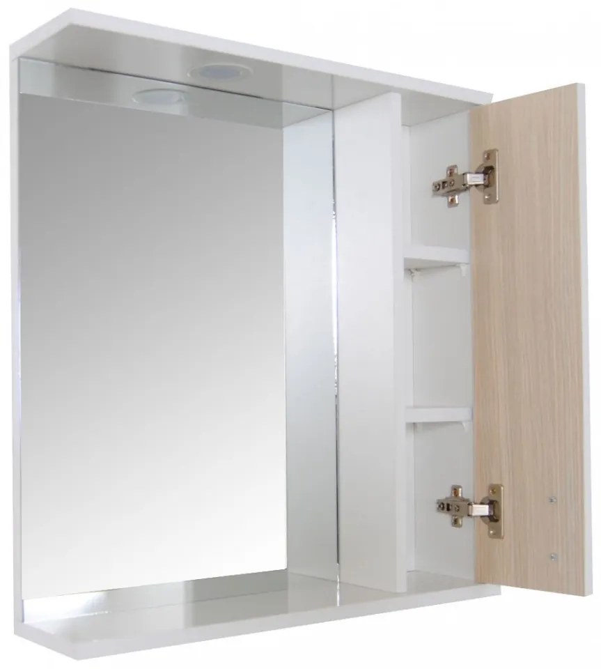 Oglio Fürdőszobai tükrös szekrény 60cm sonoma N
