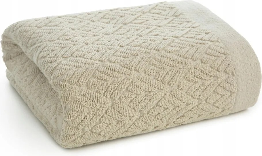 Fürdőlepedő 70X140 bézs dombornyomott mintával Eurofirany