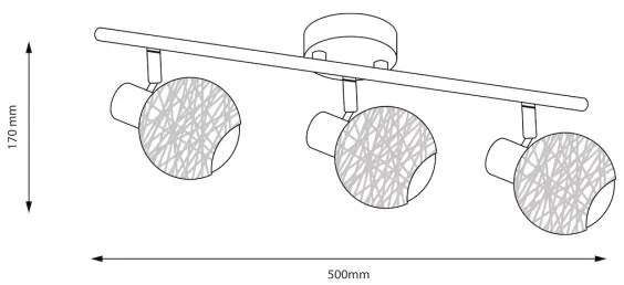 Spotlámpa DEX 3xE14/10W/230V bézs/krém