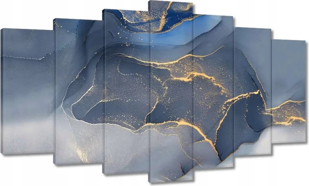 Vászonkép 140x80 Kék márvány