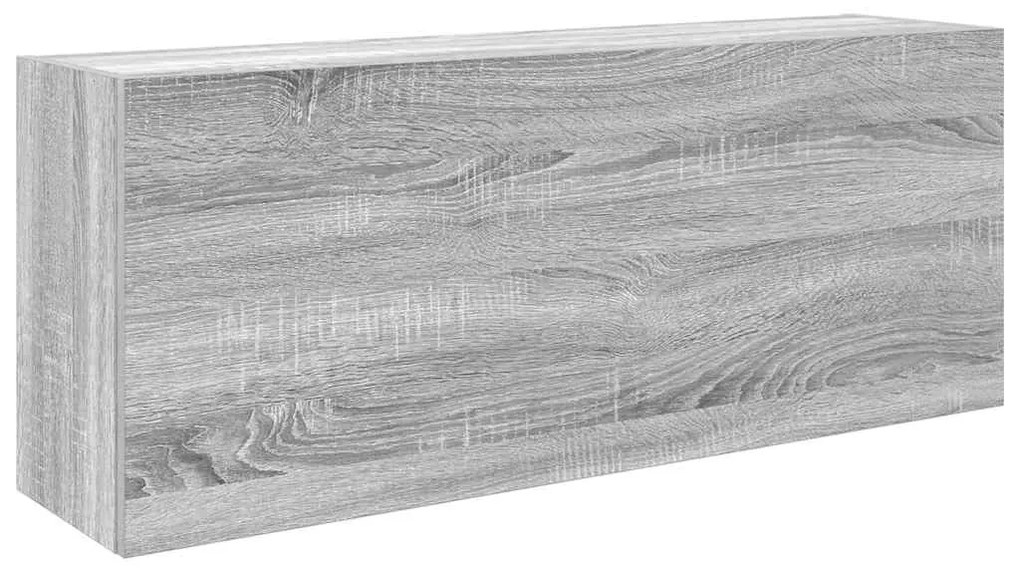 szürke sonoma szerelt fa fali fürdőszobaszekrény 100x25x40 cm