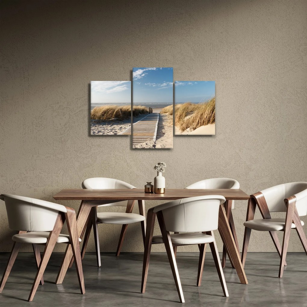 Kép - Homokos strand Langeoog szigetén, Németországban (90x60 cm)
