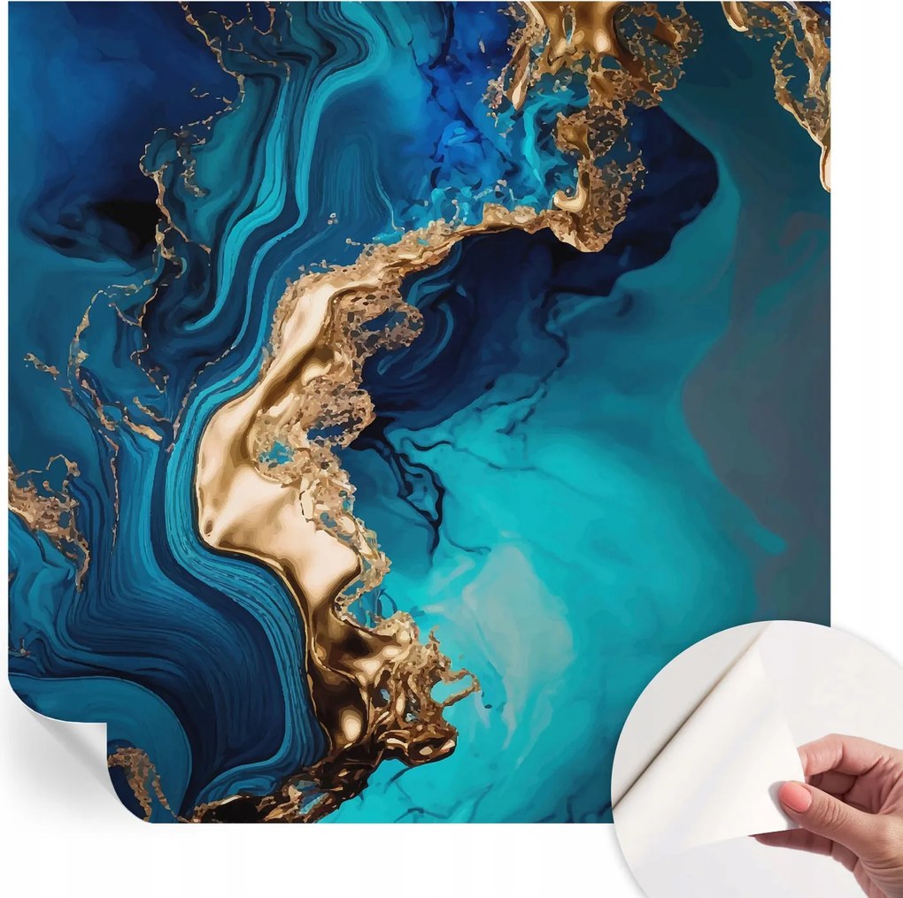 Divatos öntapadós fali tapéta furnér színes absztrakt 250x250 cm