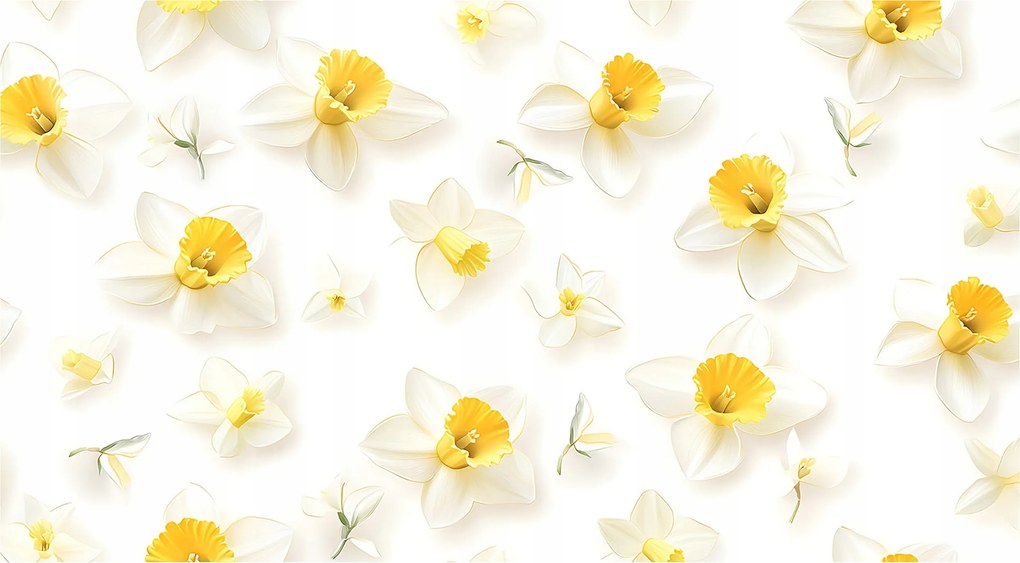 Húsvéti szövet méteráru Asztalterítők Nárciszok