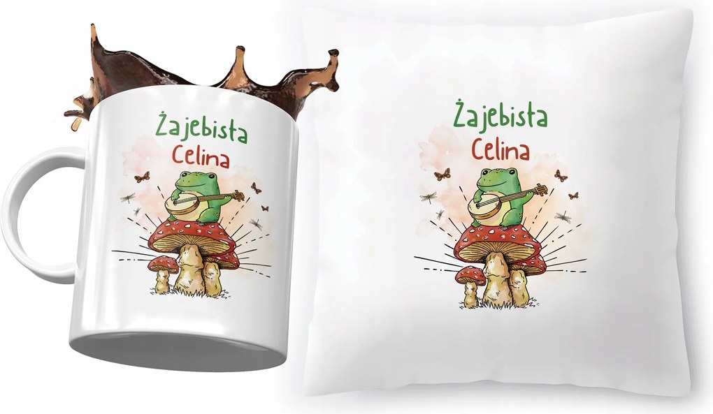 Celina párna ajándék bögre szett fényképes nyomtatással