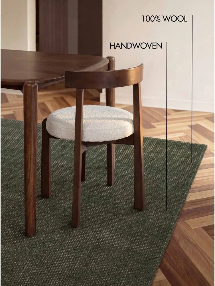 Sötétzöld kézi szövésű gyapjú szőnyeg 160x230 cm Greenwich – Ted Baker