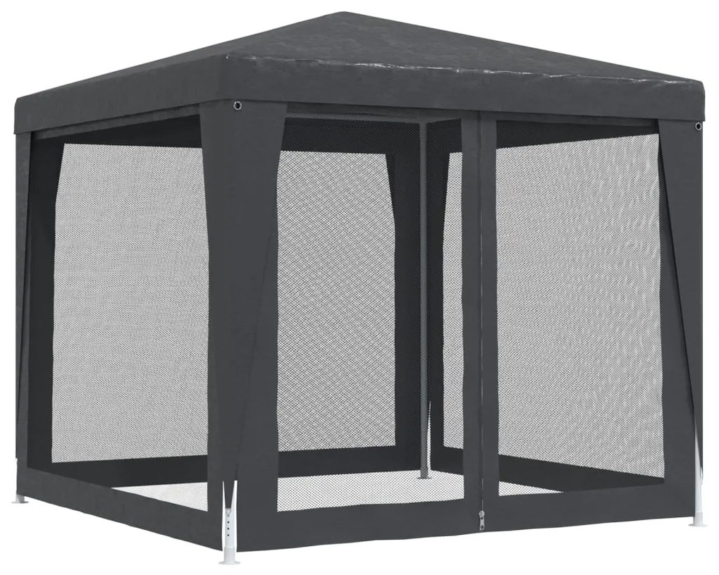 antracitszürke HDPE partisátor 4 hálós oldalfallal 2,5x2,5 m