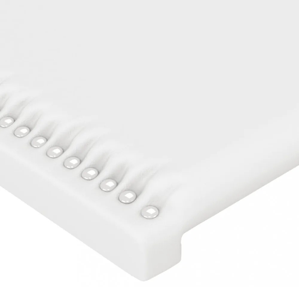 fehér műbőr LED-es fejtámla 160 x 5 x 78/88 cm