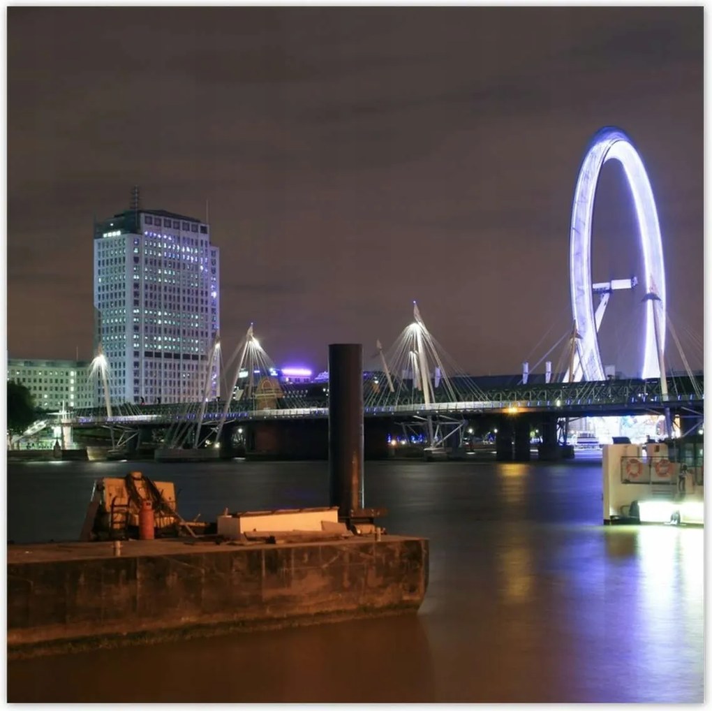 Poszterek 30x30 Éjszakai kép Londonból