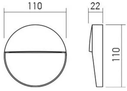 Redo 90472 - LED Kültéri fali lámpa LANDER LED/3W/230V IP54 fehér