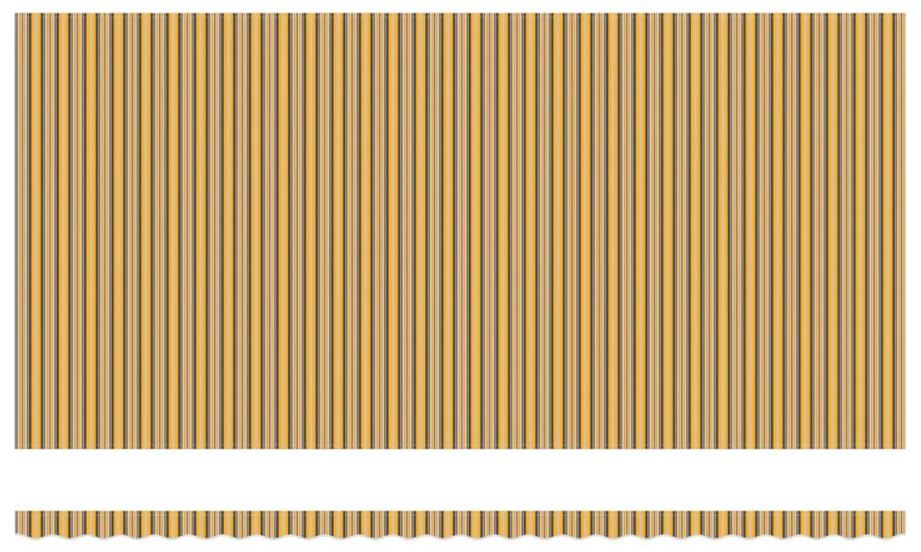 Kézi Behúzható Napellenző Csíkos Mintával 600x300 cm