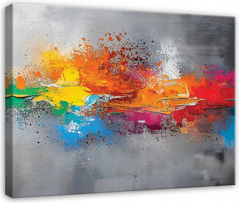 Vászonkép Szürke Absztrakt Loft Hálószoba Nappali Konyha 40x30