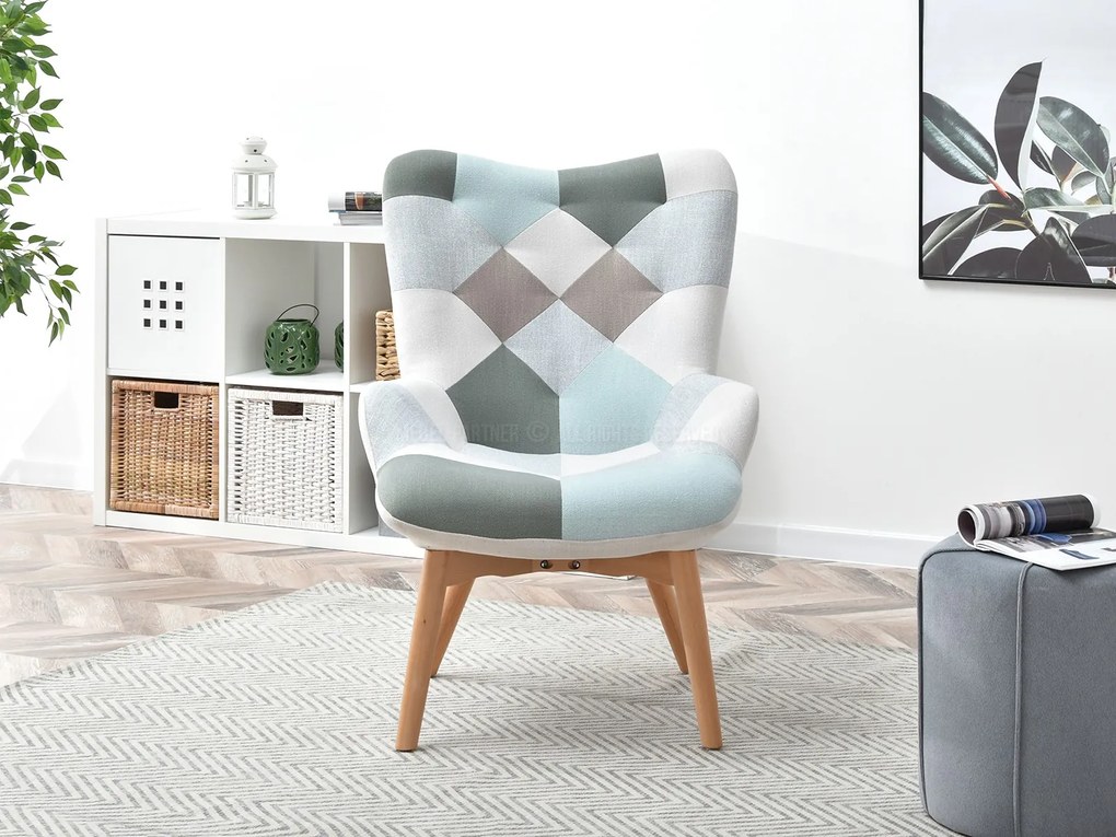 Fotel Nutri (patchwork + fekete). 1110346