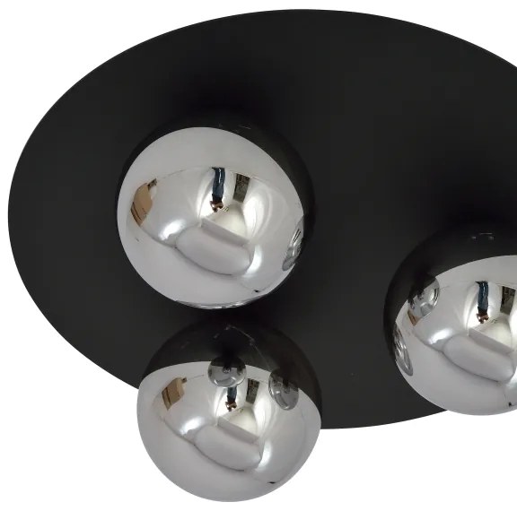 Mennyezeti lámpa SOLAR 3xE14/10W/230V fekete/szürke