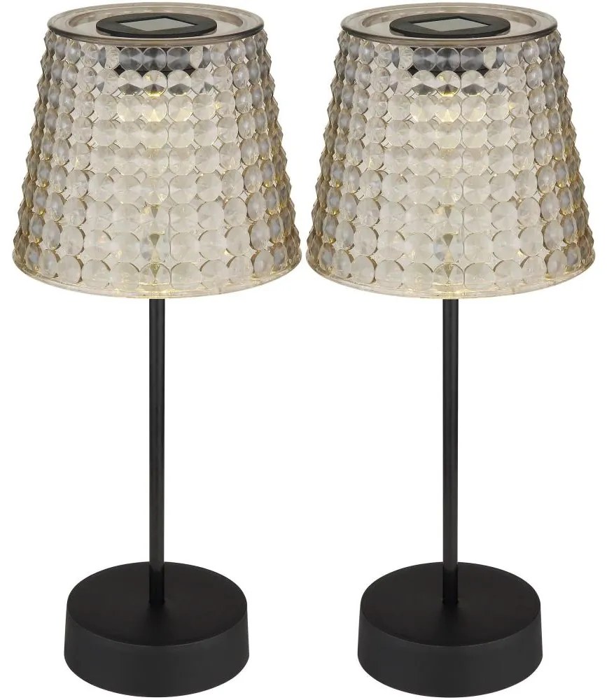 Globo 36634-2S - KÉSZLET 2x LED Napelemes lámpa SOLAR LED/0,06W/3V IP44 szürke