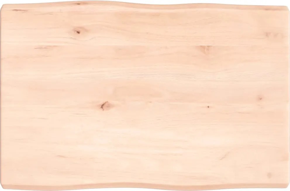 vidaXL asztallap 60x40x(2-4) cm kezeletlen tömör fa élőszegélyes