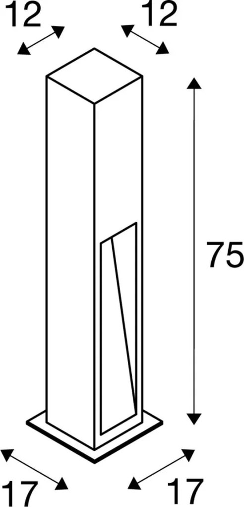 SLV 231371 ARROCK Modern Kültéri Állólámpa Szürke LED IP55