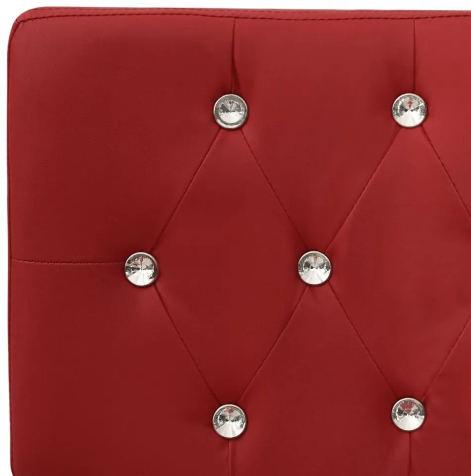 vörösbor színű műbőr pad 110 cm