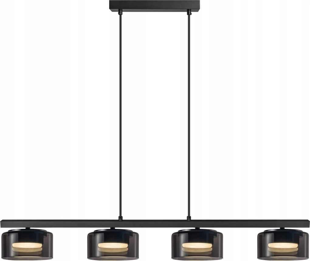 Mennyezeti Lámpa Függő Túlnyúlás 4x GX53 Fekete Ofelia Sanico Goldlux
