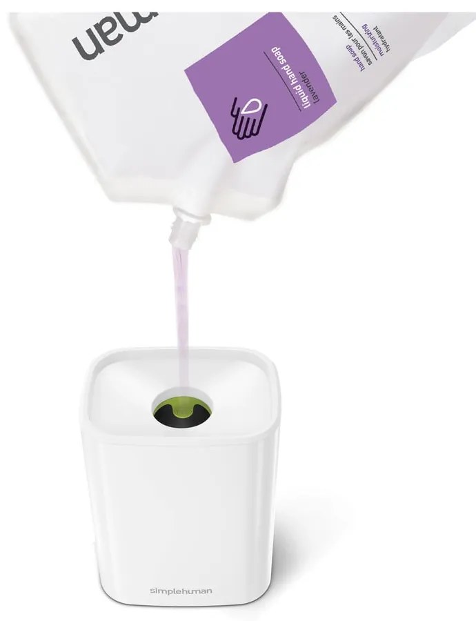 Fehér acél szappanadagoló 473 ml Pulse – simplehuman