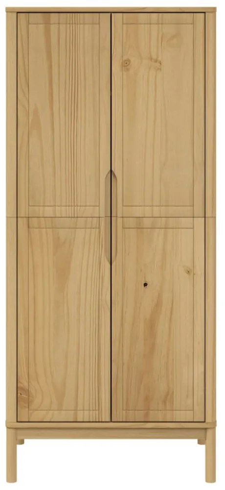 FLORO viaszbarna tömör fenyőfa szekrény 77 x 53 x 171 cm