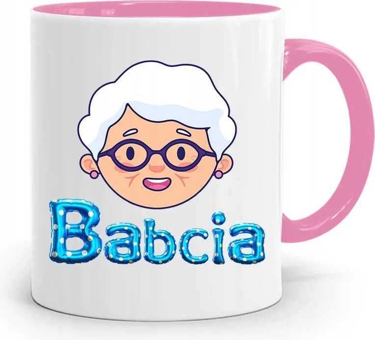 Rózsaszín Bögre Nagymamáknak Nagymama Nyomtatott Fényképpel