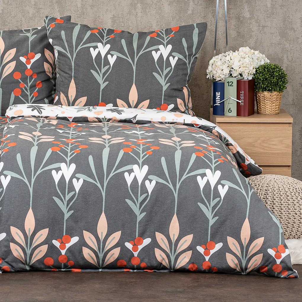 4Home Winter nature flanel ágyneműhuzat, 140 x 200 cm, 70 x 90 cm