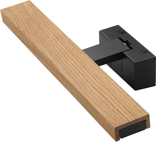 Brilagi - WOODY MIRROR 3 az 1-ben fürdőszobai LED tükörvilágítás LED/8W/230V IP44 fekete/tölgy
