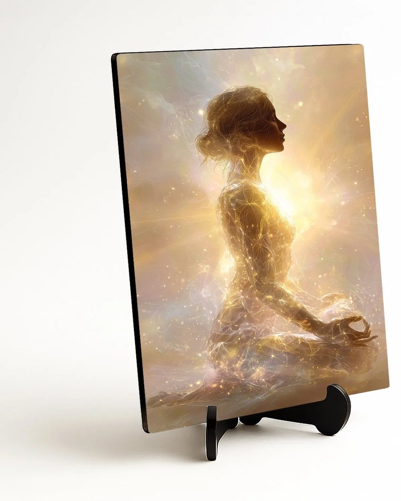 DUBLEZ | Spirituális kép - Jógini arany aurával