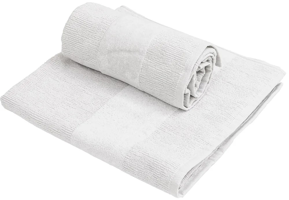 CARRARA törölközőkészlet 1db 60x100 cm és 1db 40x55 cm 100% pamut, fehér