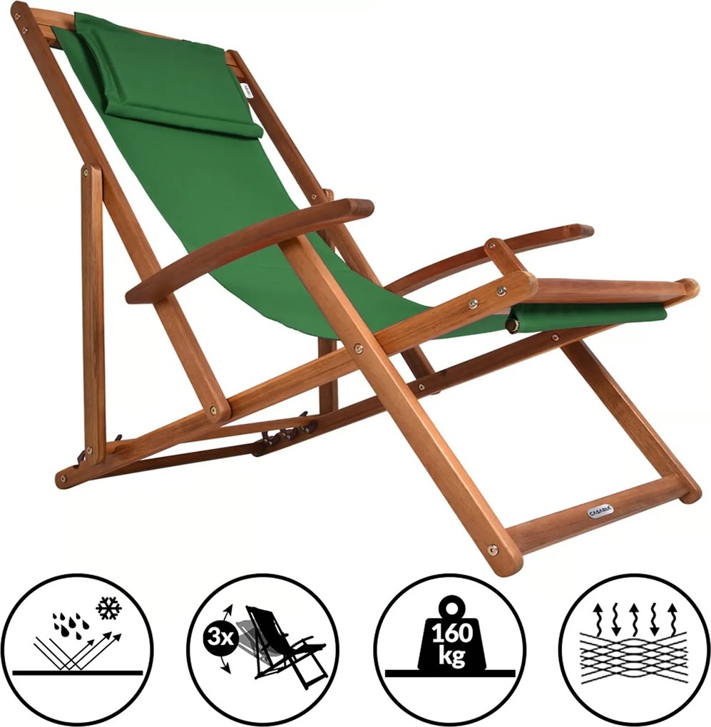 SIENA kerti nyugágy, 94x60x94cm, zöld Casaria