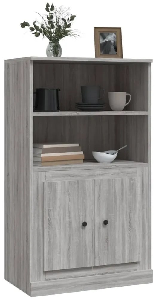 szürke sonoma szerelt fa magasszekrény 60x35,5x103,5 cm