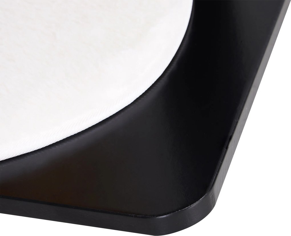 PawHut Kortárs Dizájn Kiscica Kaparófa Naturál Sisal Tevékenységi Központ Rejtekhely Platformok Feszes Labdával 71,5L x 49,5W x 120H cm MDF Fekete Bük