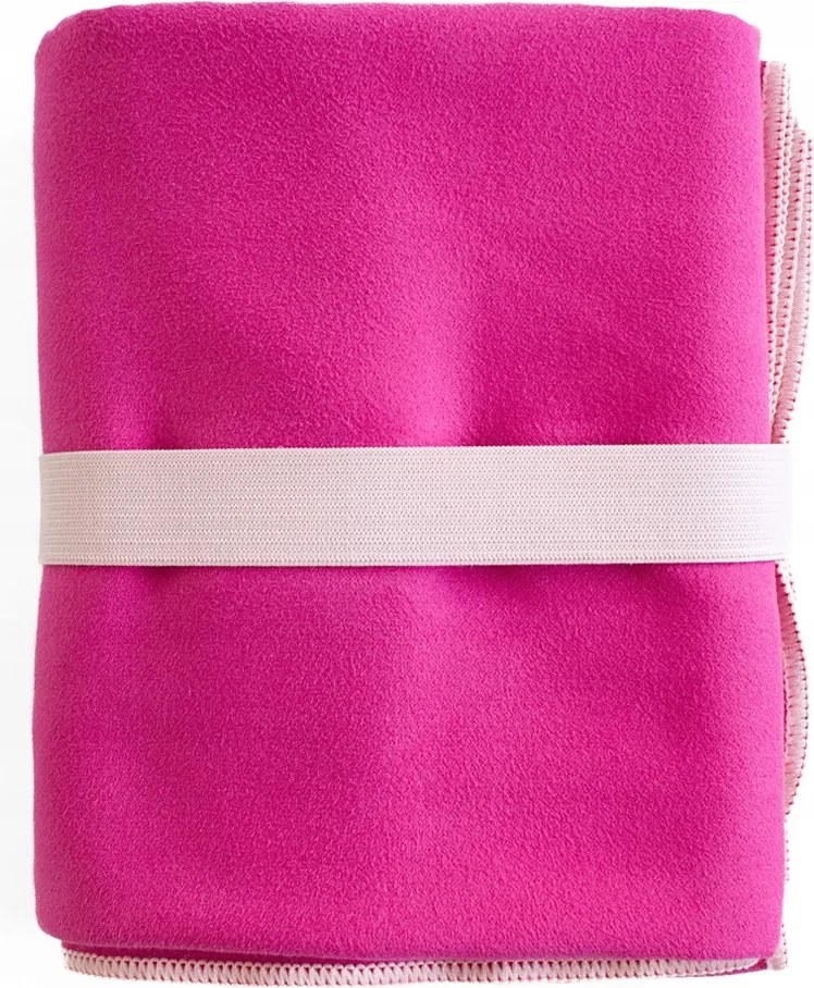 Fitness törölköző 80x130 rózsaszín gyorsan száradó strandra, edzőterembe Faro