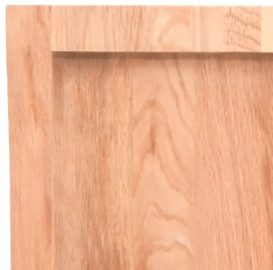 világosbarna kezelt tömör fa fürdőszobai pult 180x60x(2-4) cm