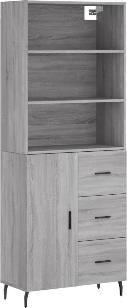 vidaXL szürke sonoma szerelt fa magasszekrény 69,5 x 34 x 180 cm